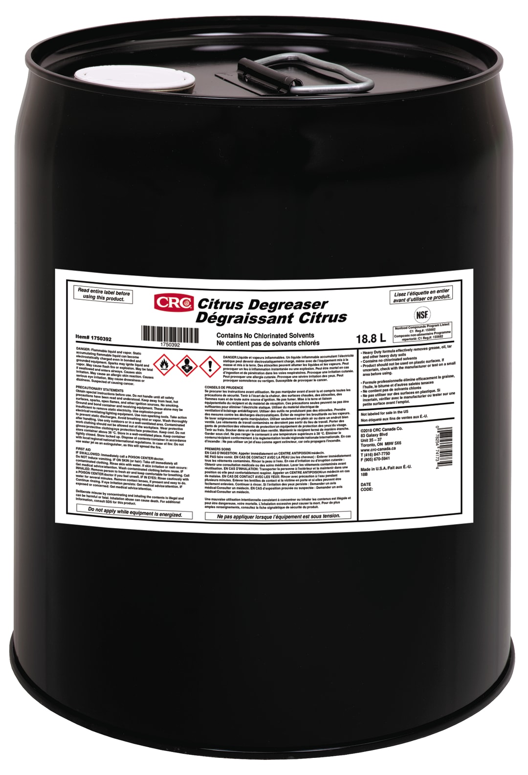 CRC Citrus Degreaser (F/E) 1X15.4KG