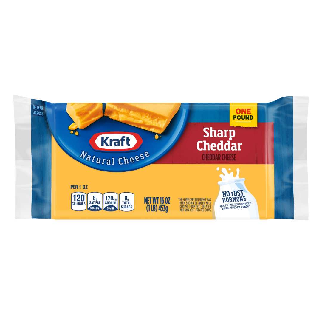 Kraft Natural Sharp Cheddar Cheese, 16 oz Block