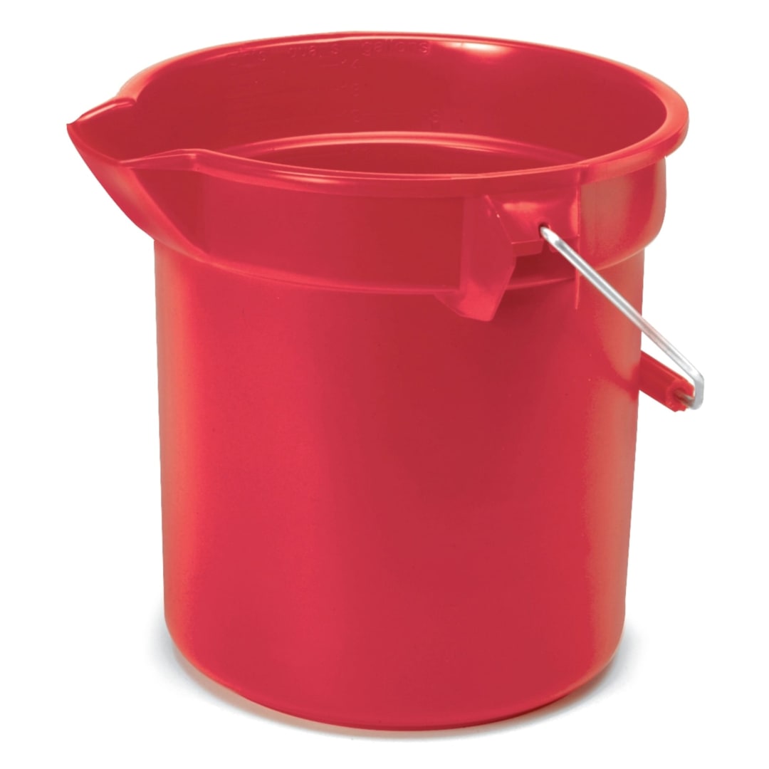 14-Quart Round Bucket, Red