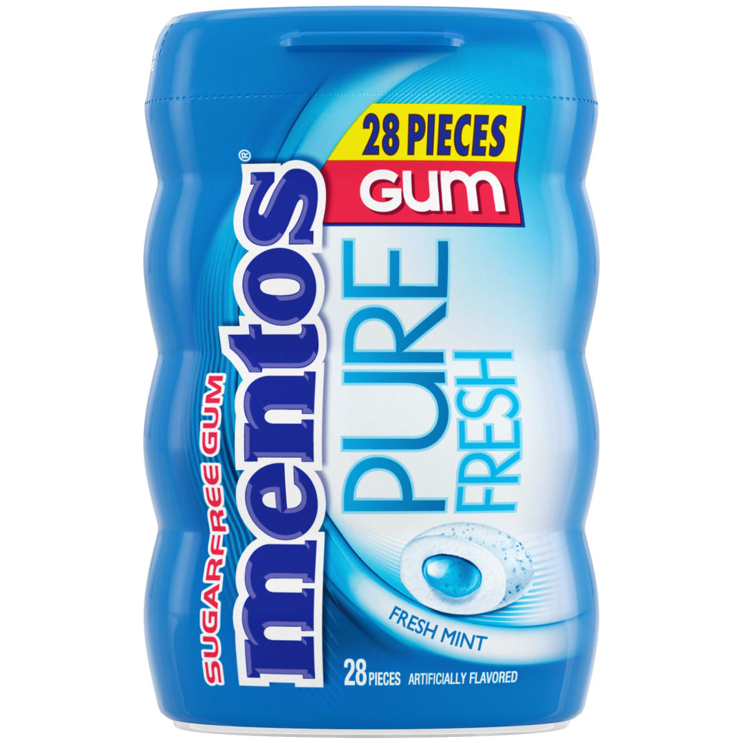 Mentos Gum Pure Fresh Sugar Free Chewing Gum Fresh Mint 28 pc Trumbull