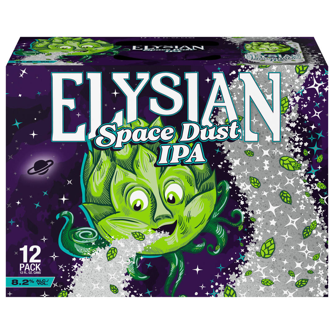 Elysian Space Dust IPA 12x12 oz Can Pack CARRIER - 24pt board