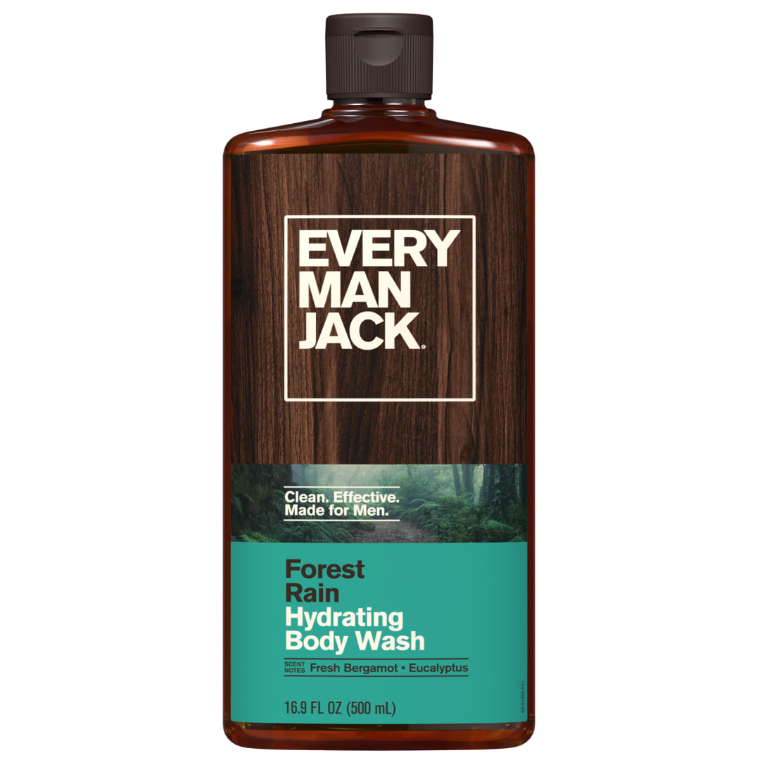Every Man Jack Forest Rain Hydrating Body Wash for Men, Naturally Derived, 16.9 oz