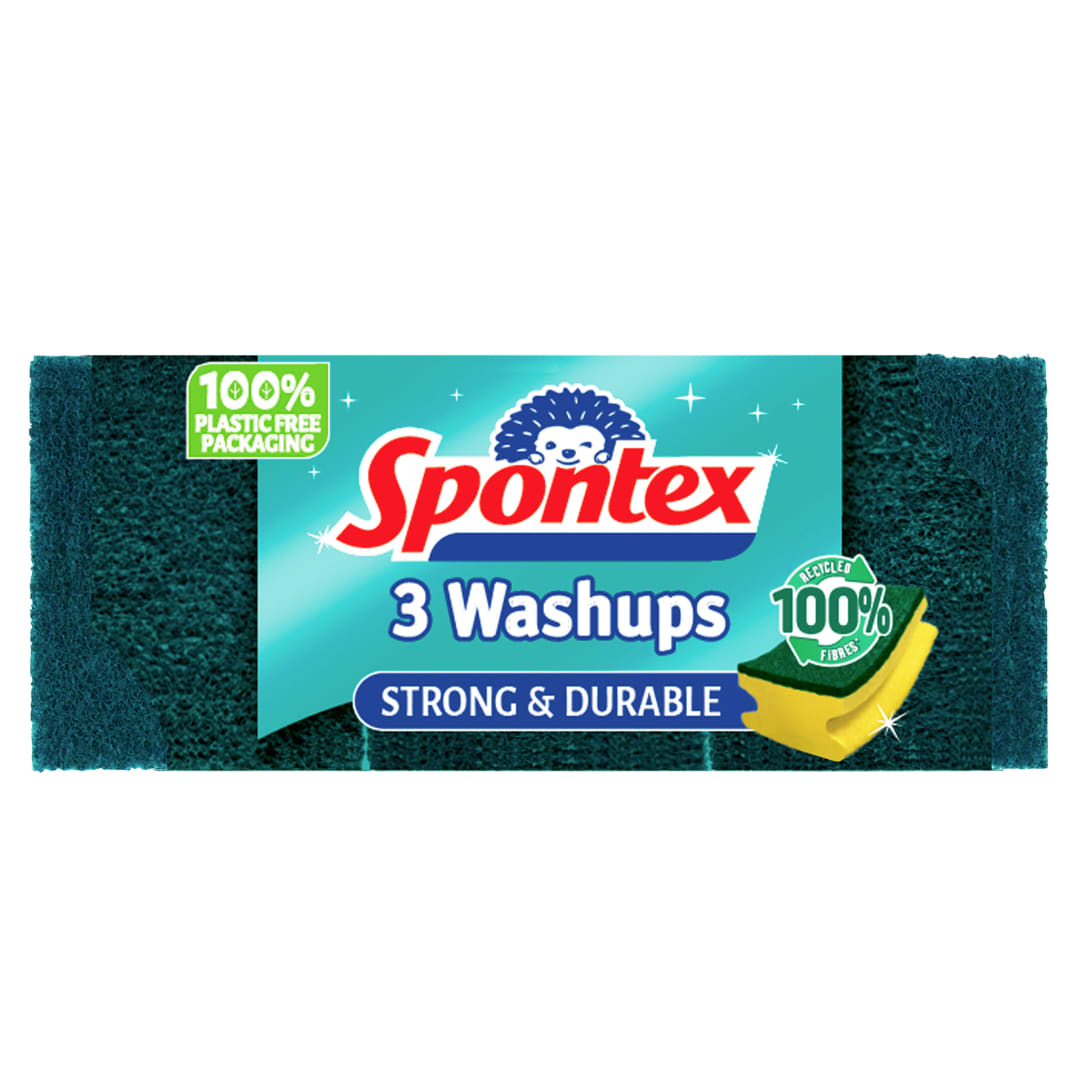 Spontex 3 Washups Sponge Scourers