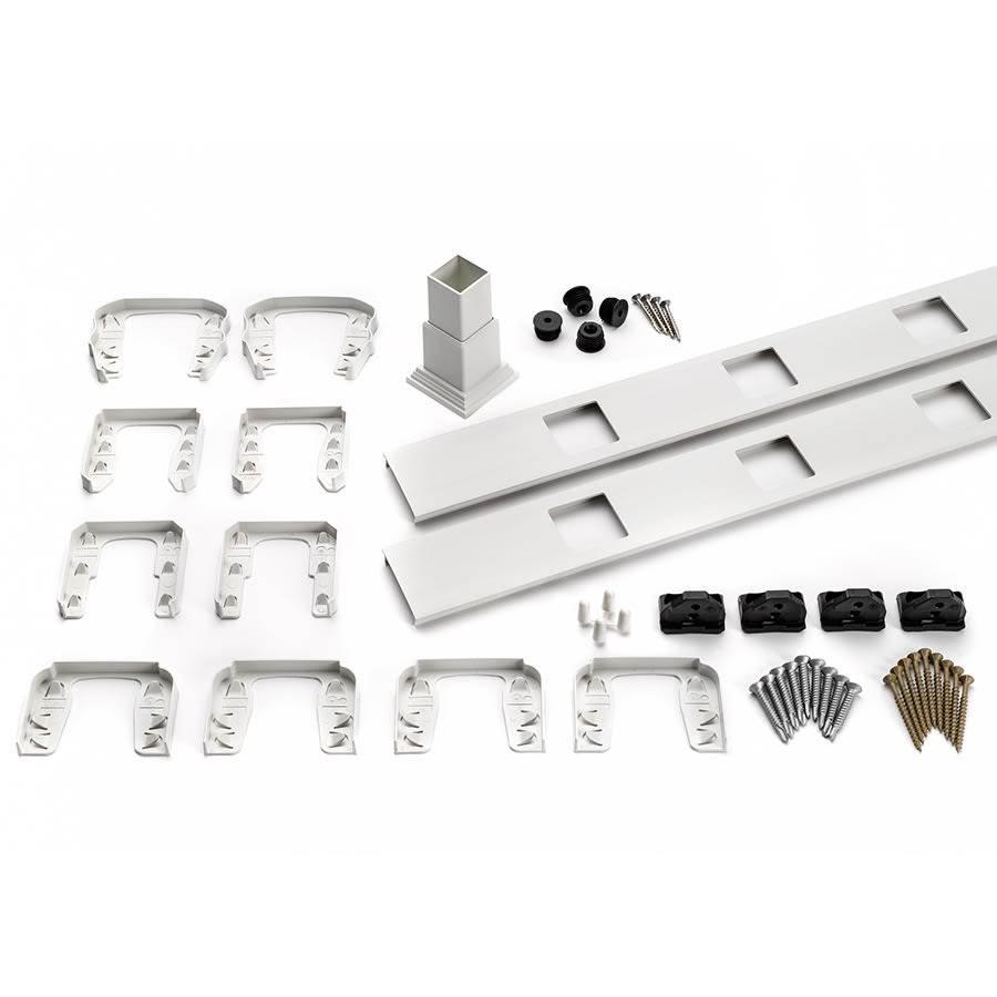 8-ft Transcend Accessory Infill Kit for Square Composite Balusters - Horizontal - Classic White Full Span