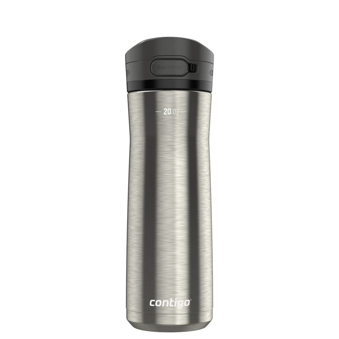 Contigo Jackson Chill 2.0 20oz AutoPop Stainless Steel Water Bottle Silver: Insulated Reusable Kids Drinkware