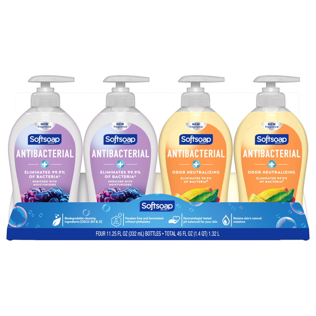 Softsoap Liquid Hand Soap Value 4 Pack, Antibacterial Hand Soaps - 11.25 Fluid Ounce (4 Pack)