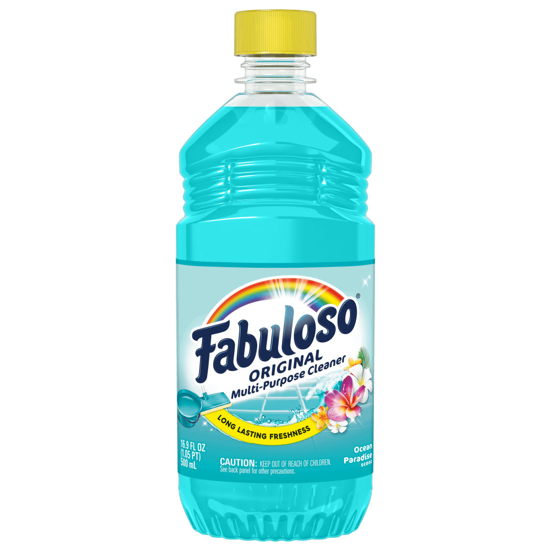 Fabuloso Original Multi-Purpose Cleaner, Powerful Cleaning, Long-Lasting Freshness, No Rinse Floor Cleaner, Ocean Paradise Scent, 16.9 fl oz