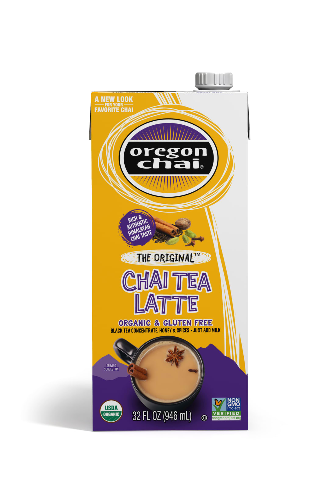 Oregon Chai Original Chai Concentrate, 12 x 32 oz