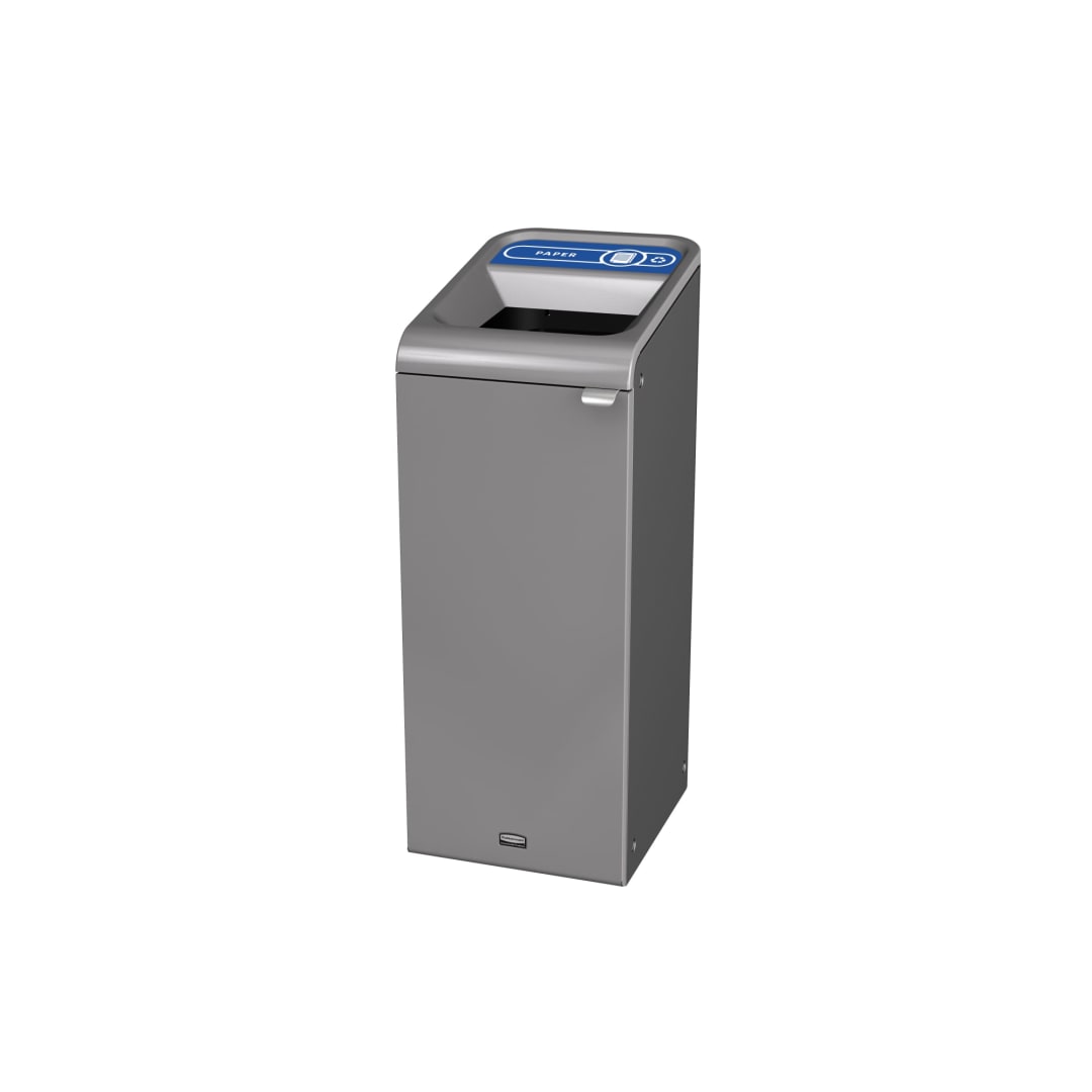 Rubbermaid Commercial Products Configure™ 15 Gal 1-Stream Paper Trash Can, Grey Stenni