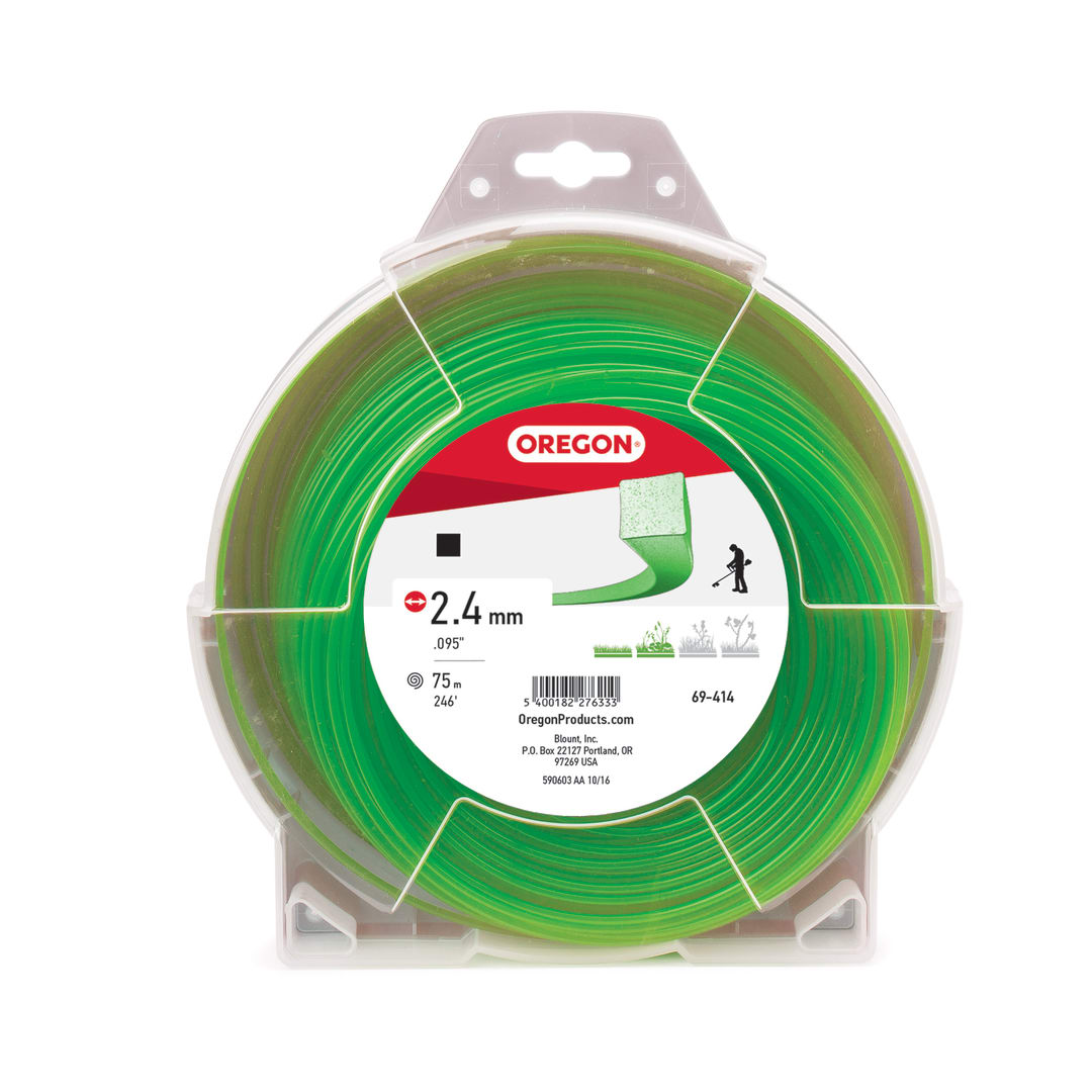 TRIMMER LINE, SQUARE 2.4MM 1LB DONUT