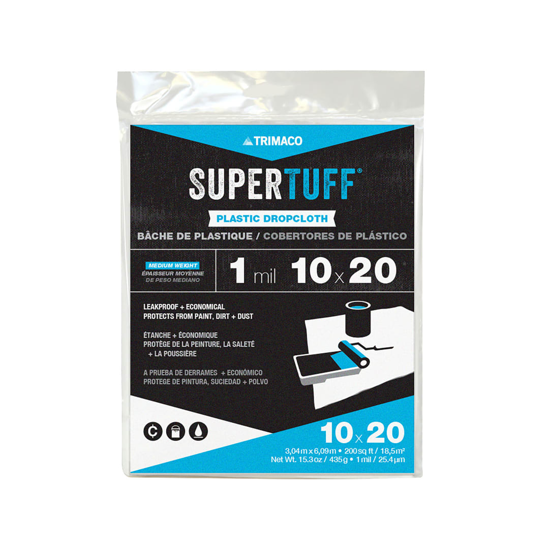Plastic Dropcloth, 1mil, 10'x20'
