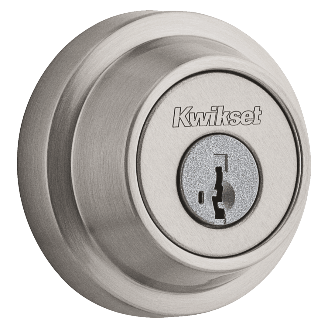 660 Contemporary Deadbolt, Keyed One Side, featuring SmartKey Security™ in Satin Nickel