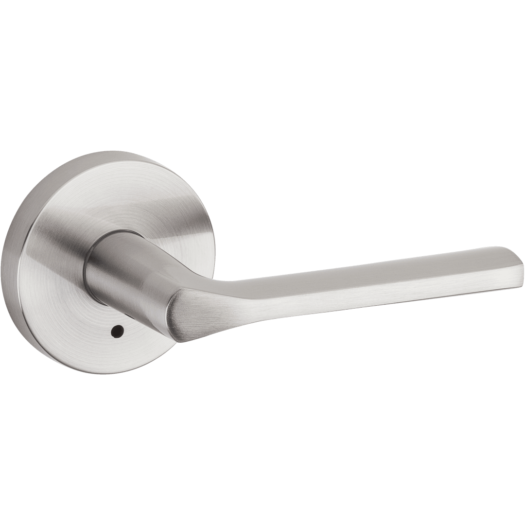 Lisbon Round Bed/Bath Lever in Satin Nickel
