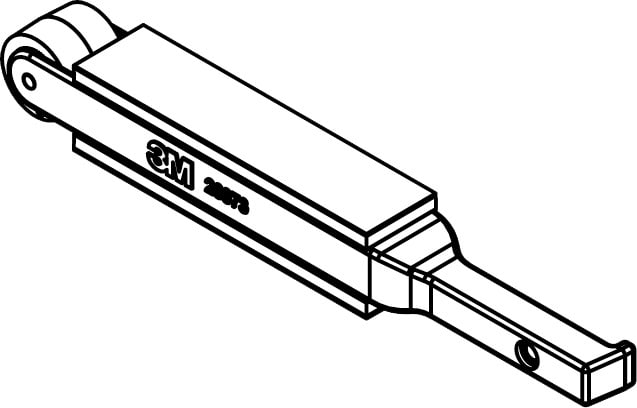 3M™ Kontaktarm für Feilenbandmaschine, 18 mm, 16 mm x 521 mm, 19 x 521 mm, für längere Bänder