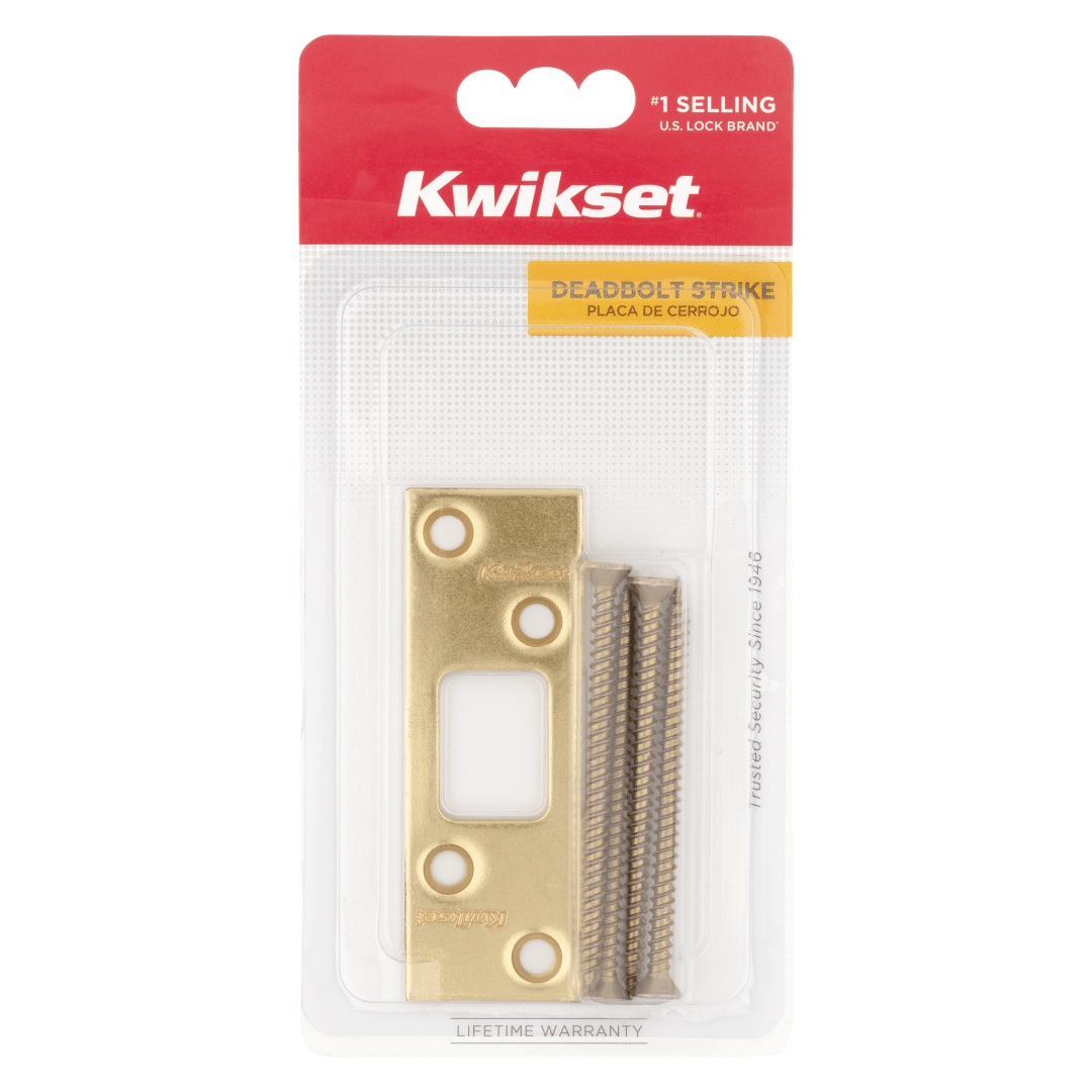 Deadbolt Square Corner Strike, 4-Hole Offset, 1-1/4" x 3-5/8"