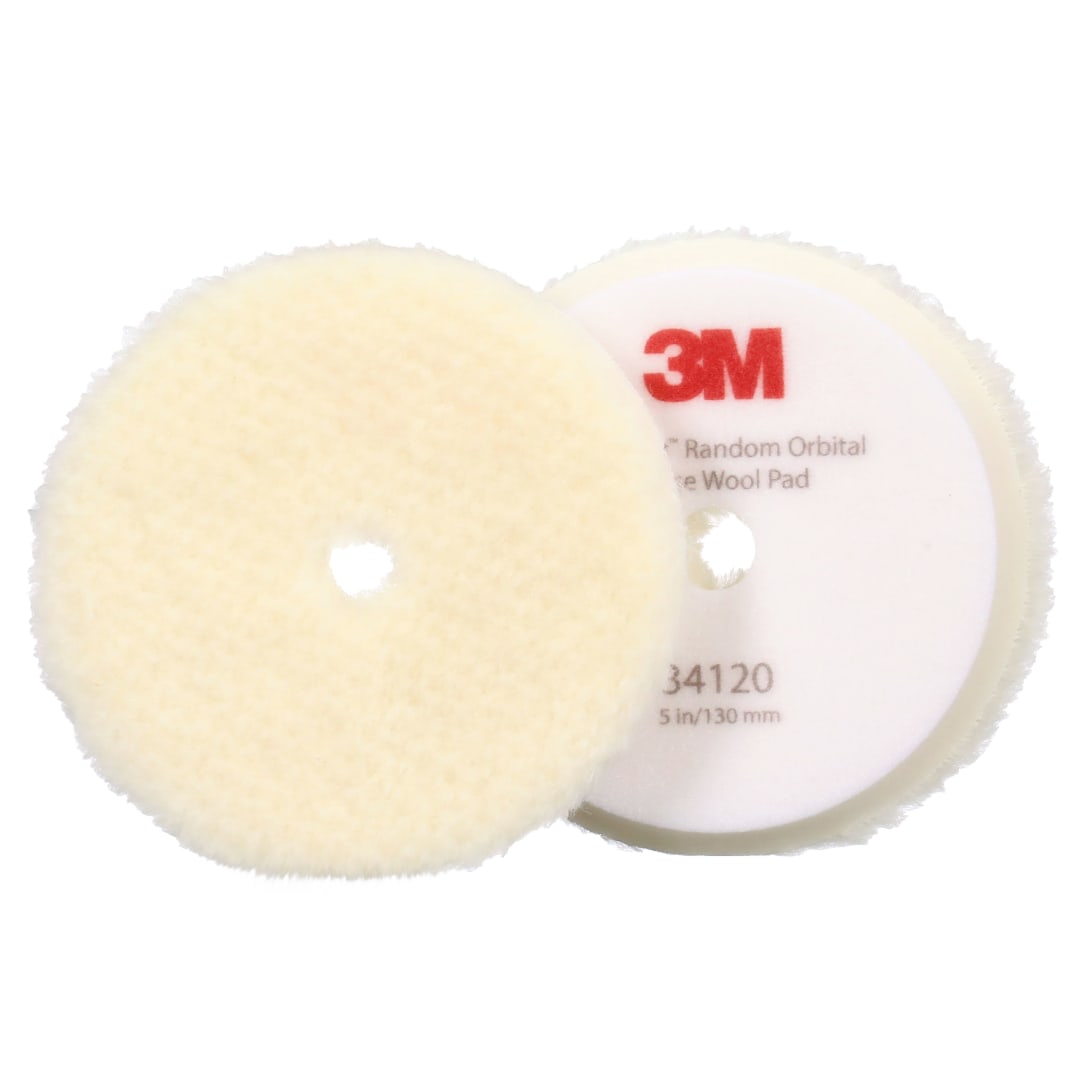 3M™ Perfect-It™ Eksantrik Dairesel Yün Pasta Süngeri, Kalın, Beyaz, 130 mm (5 in), 34120