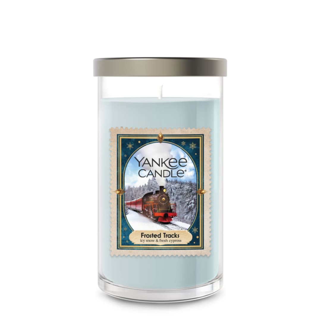 Yankee Candle Frosted Tracks Medium Pillar Scented Candle