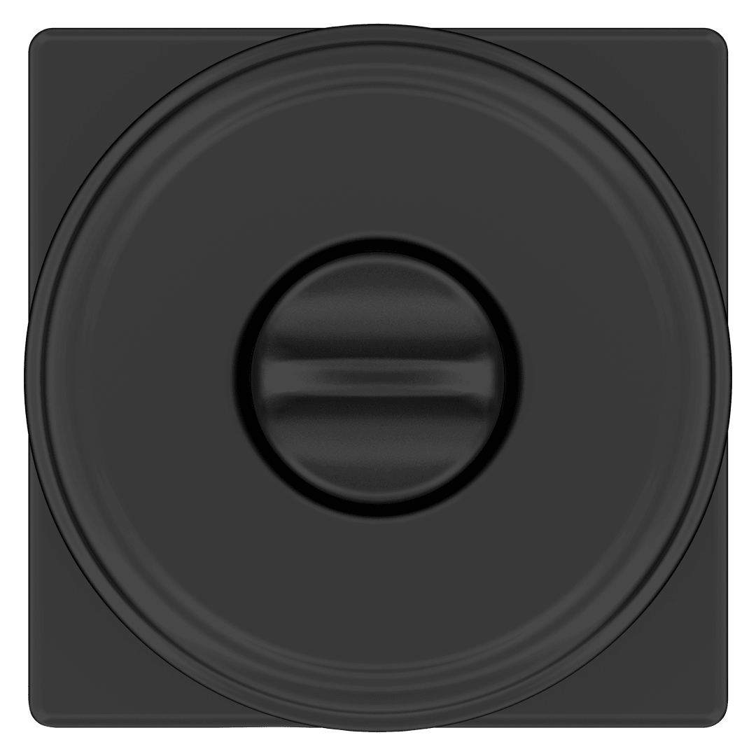 Maven Keyed Entry Knob w/ Square Rose featuring SmartKey Security™ in Matte Black