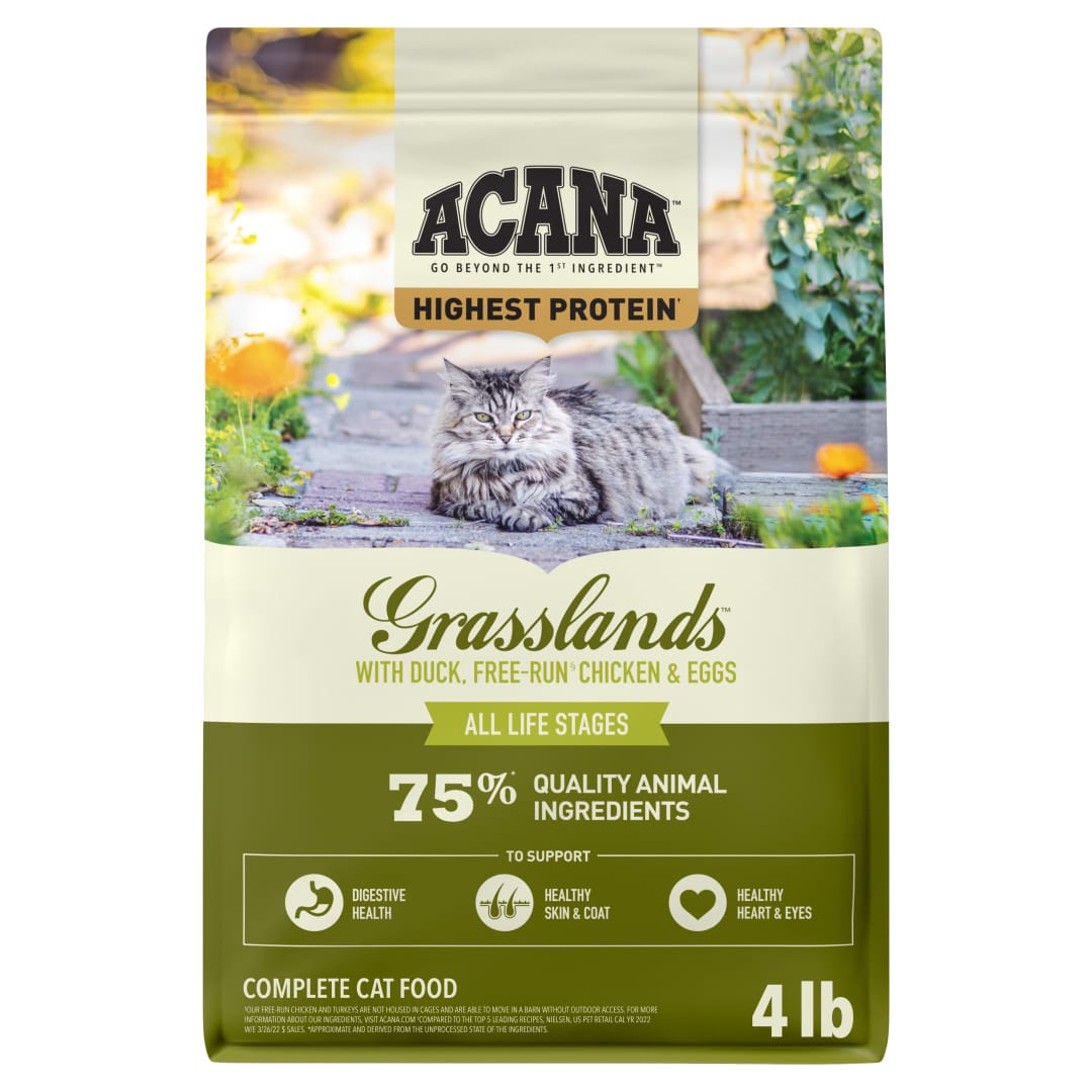 ACANA Grain-free Dry Cat Food Grasslands Chicken Duck Turkey Fish and Quail