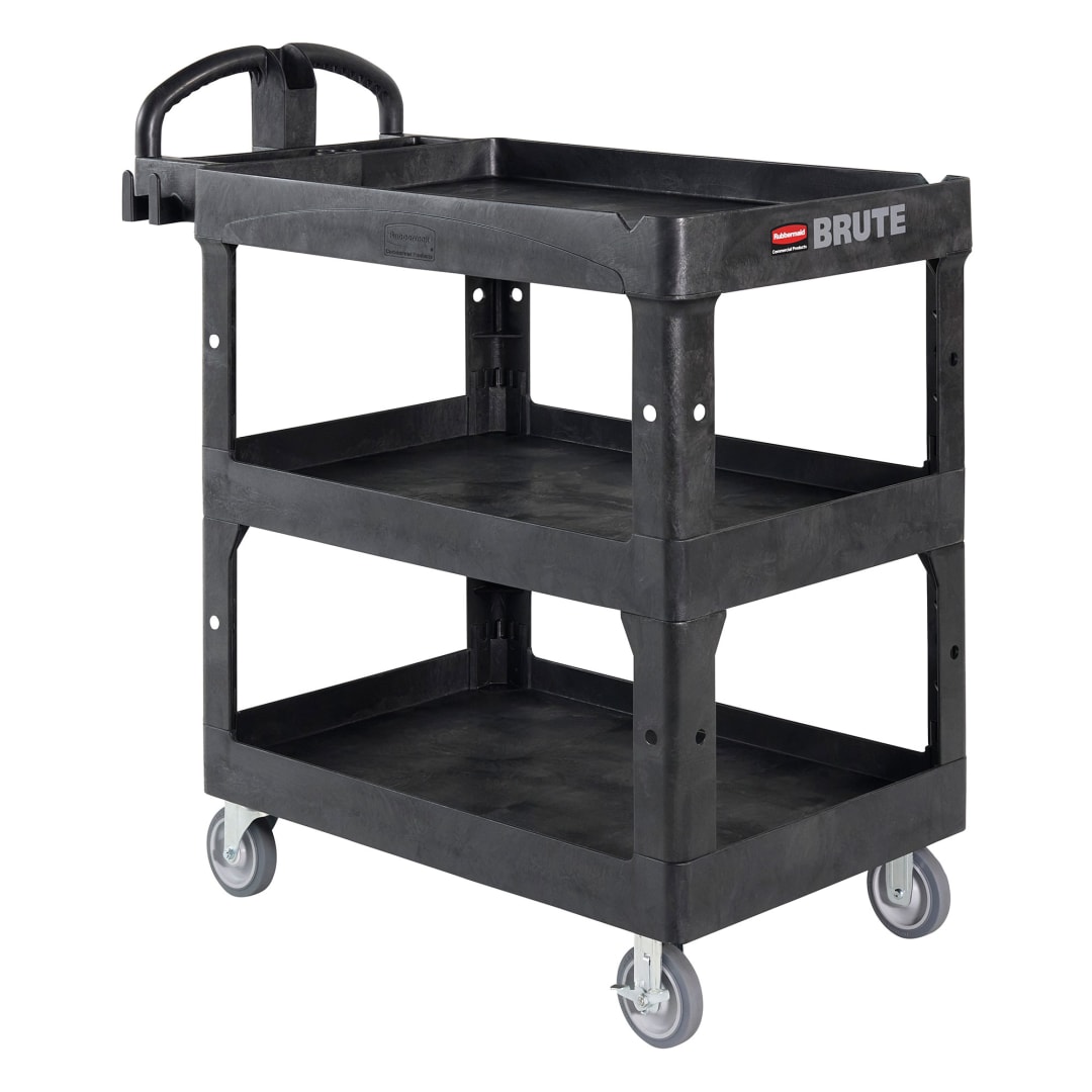 BRUTE HD ERGO 3 SHELF CART MED BLA