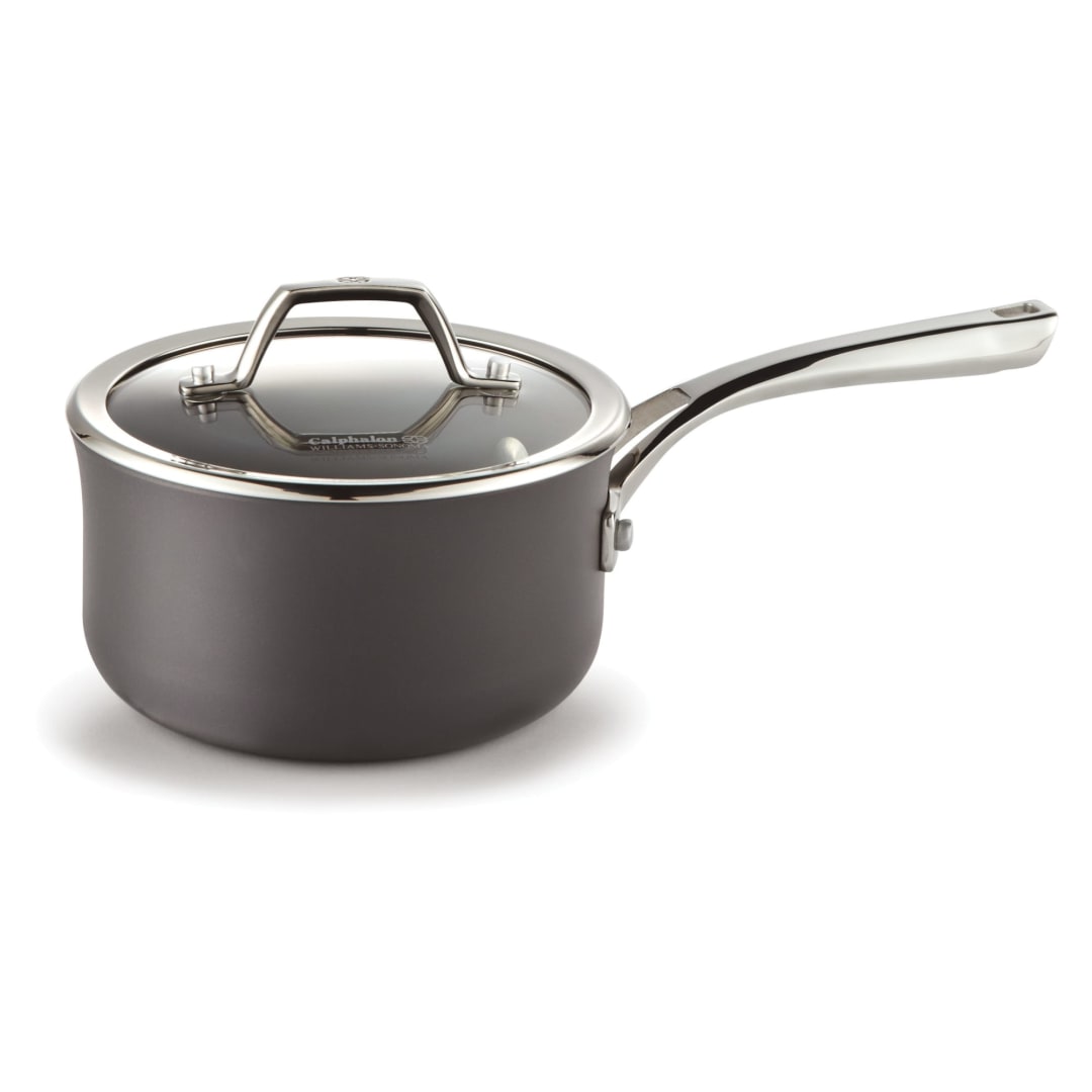 Calphalon® Williams-Sonoma Elite Hard-Anodized Nonstick 1.5-Quart Sauce Pan with Cover