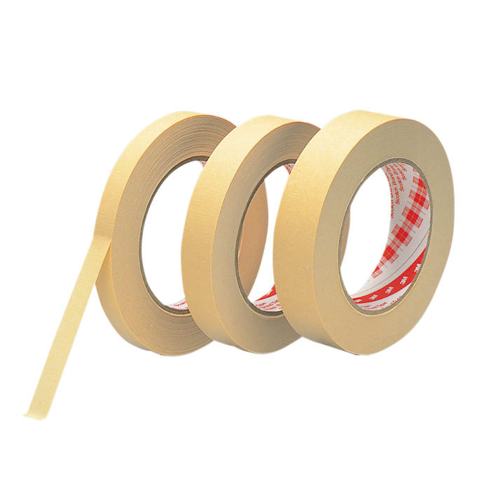 Scotch® High Performance Masking Tape 214, Tan, 3/4 in x 60 yd, 48/case