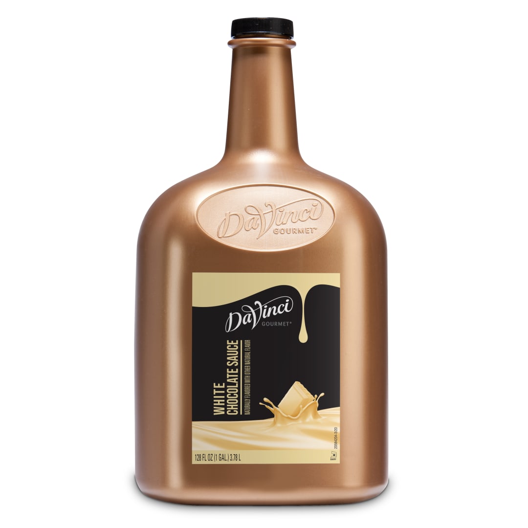DaVinci Gourmet White Chocolate Sauce, Plastic Bottle, 4 x 126 fl oz (1 gallon)