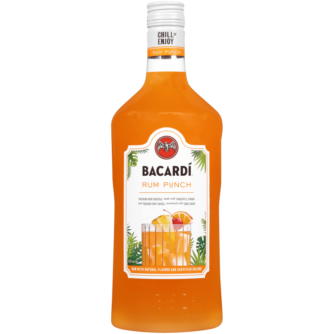 Bacardi Rum Punch Ready To Serve Premium Rum Cocktail, Gluten Free 12.5% 1.75L