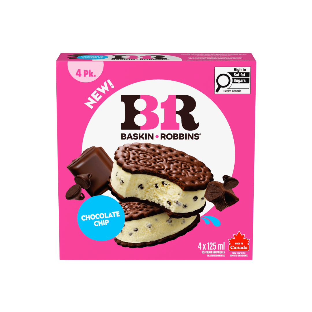 BR Choc Chip Sdwch 8(4x125ml) CA
