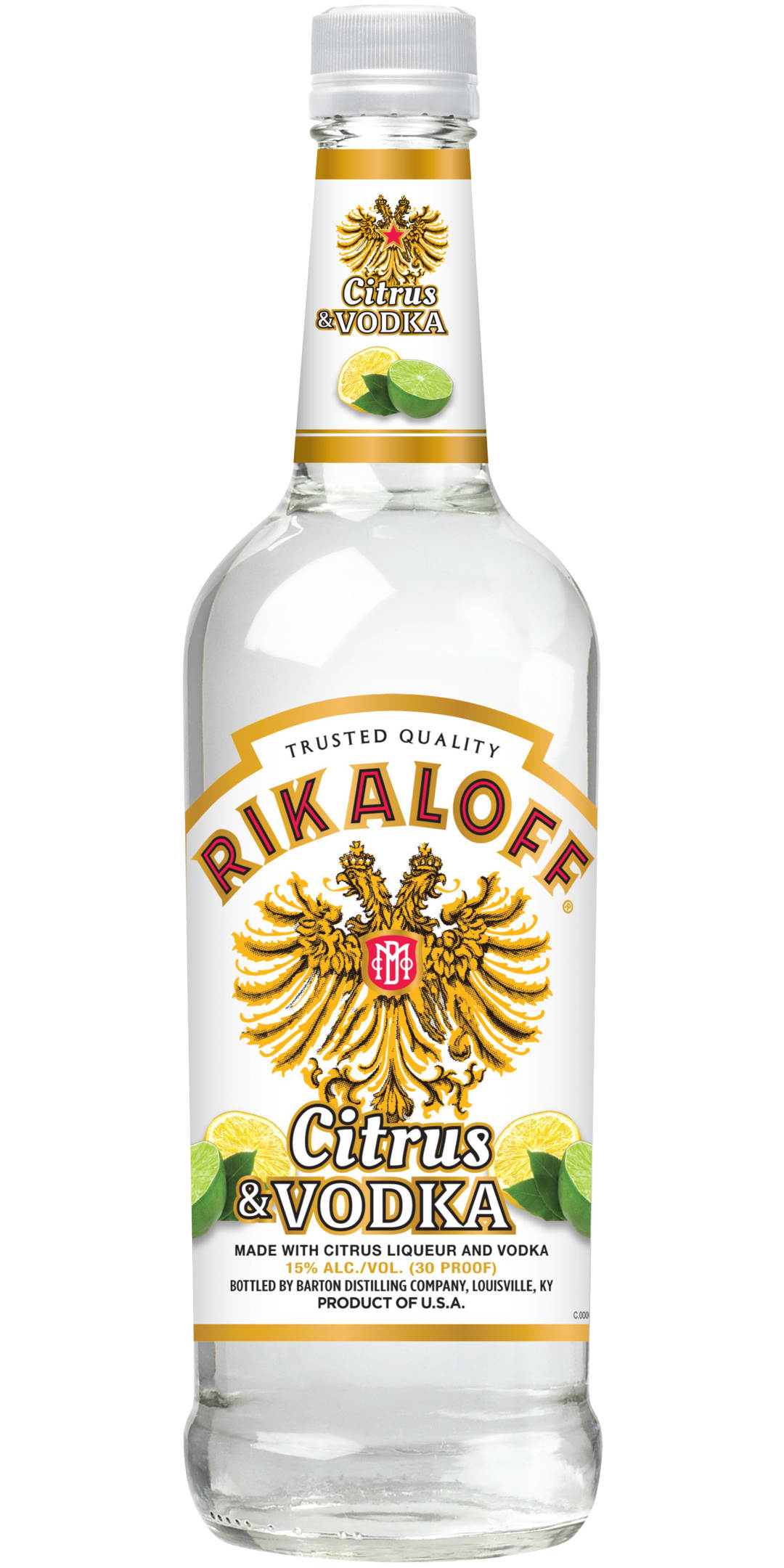Rikaloff Citrus Vodka 750ml 30 Proof