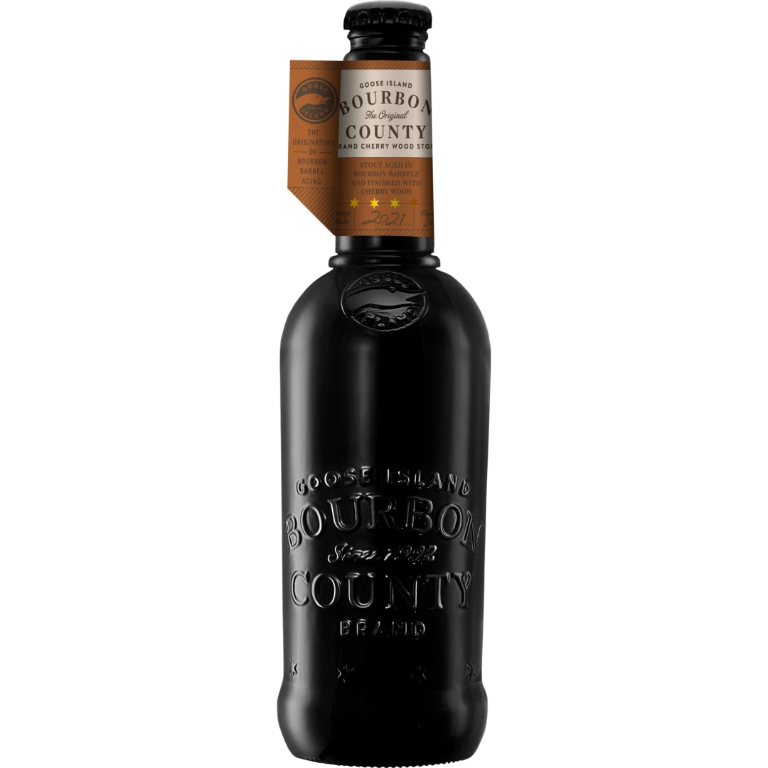 Goose Island Bourbon County Imperial Stout Cherry Wood Beer Bottle, 14.2% ABV