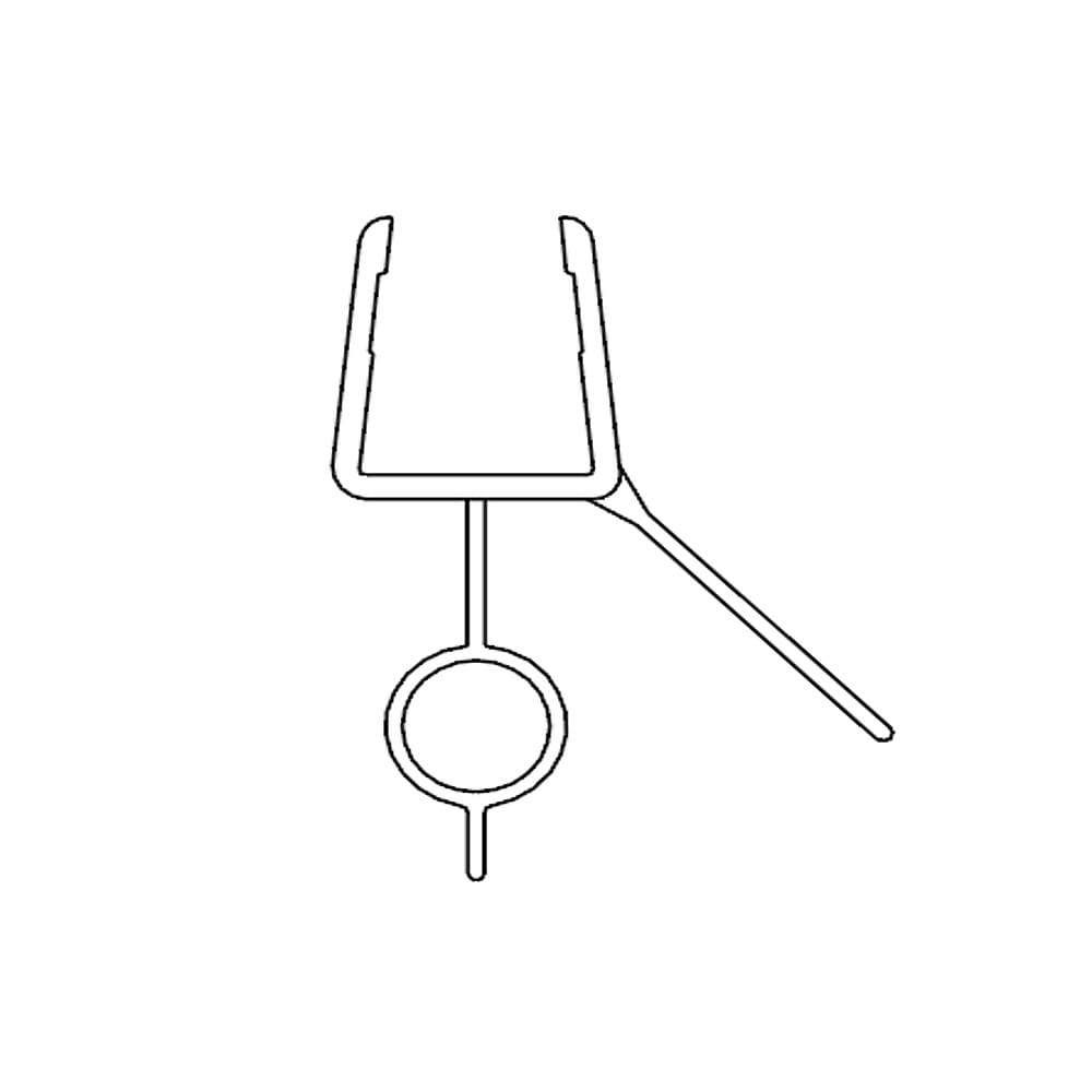 Clear Bottom Sweep Vinyl 24 1/8" Length for 8mm Glass