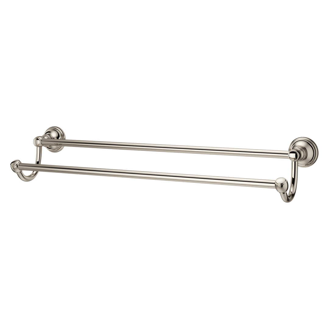 Tisbury 24" Double Towel Bar in Polished Nickel