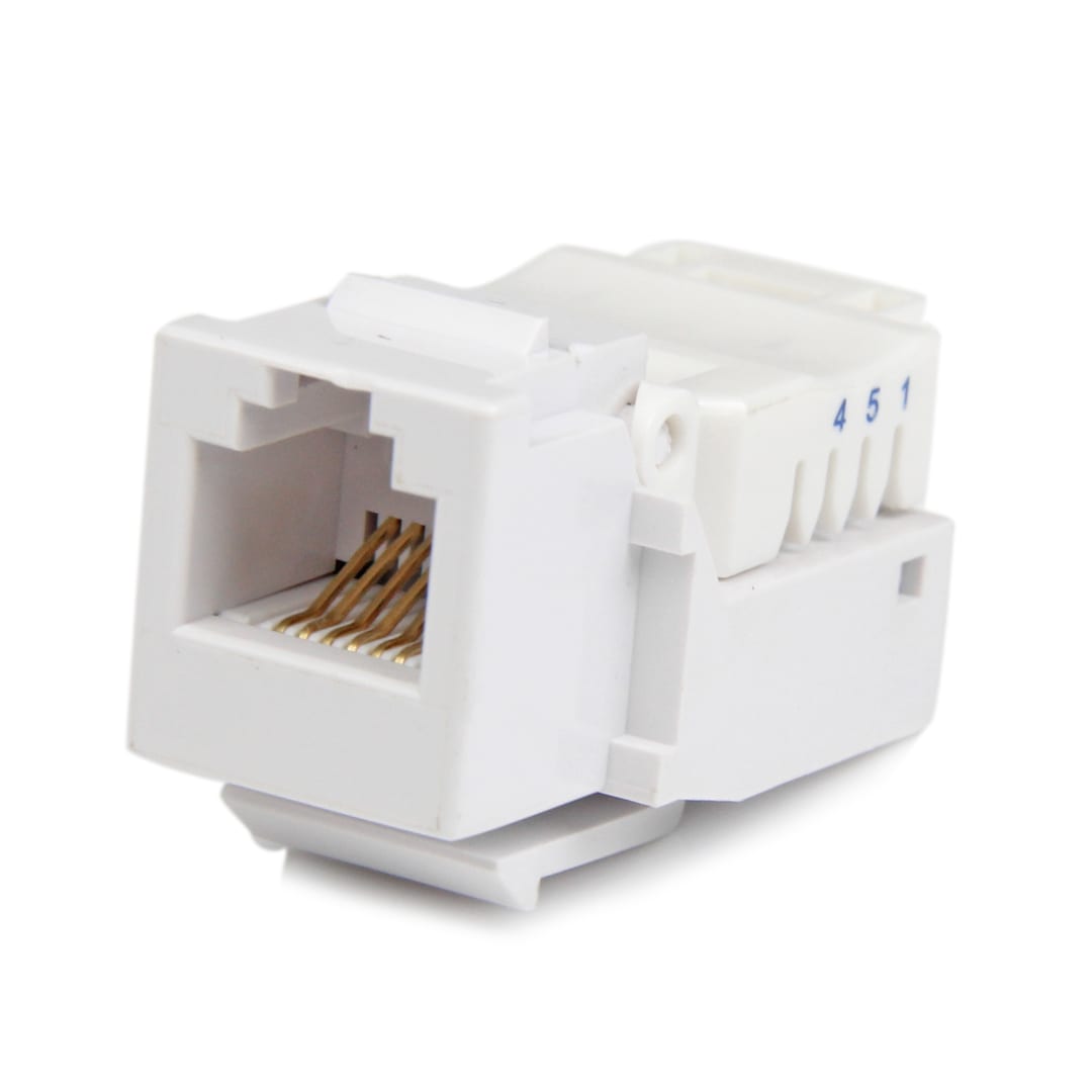 White 6P6C RJ12 Telephone Keystone Jack