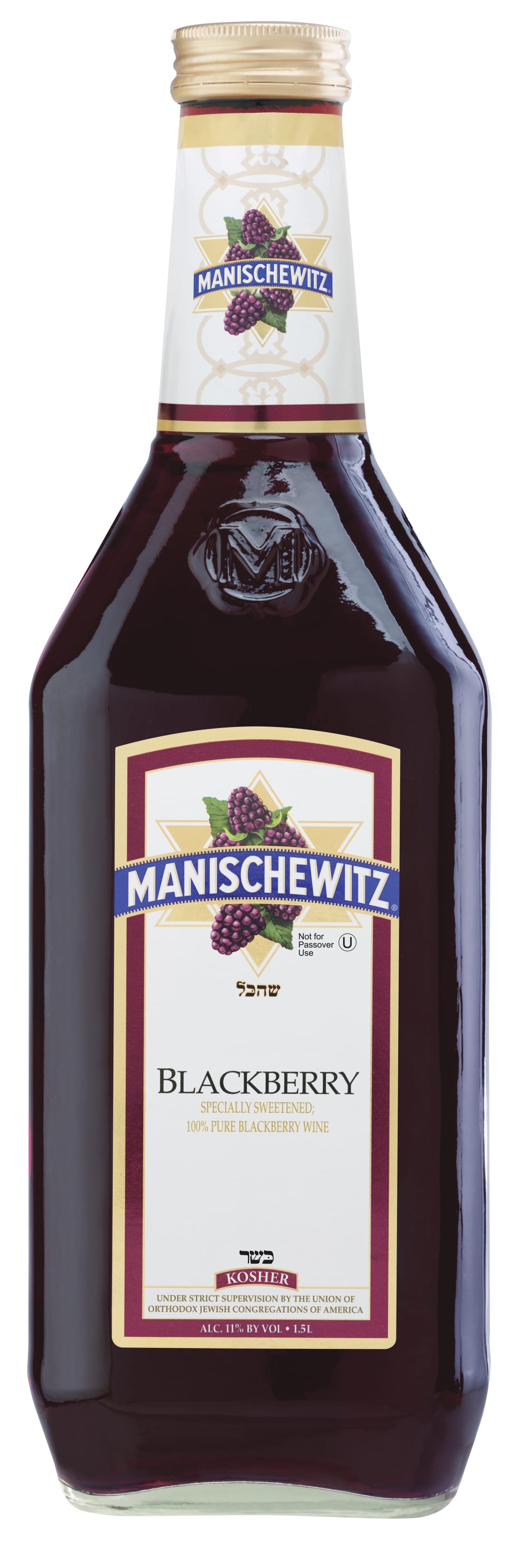Manischewitz Blackberry Fruit Wine 1.5L Bottle