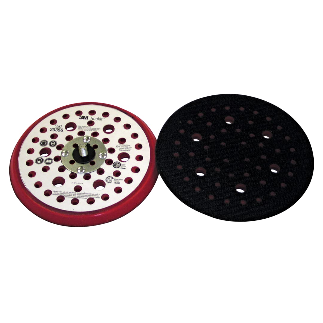 3M™ Hookit™ Clean Sanding Low Profile Disc Pad 20353, 5 in x 3/8 in x 5/16-24 External 44 Holes Red Foam, 10 per case