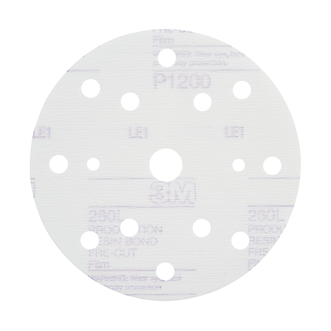 3M™ Hookit™ Finisaj Filmi Disk Zımpara 260L, 150 mm, 15 Delikli, P1200, 51054