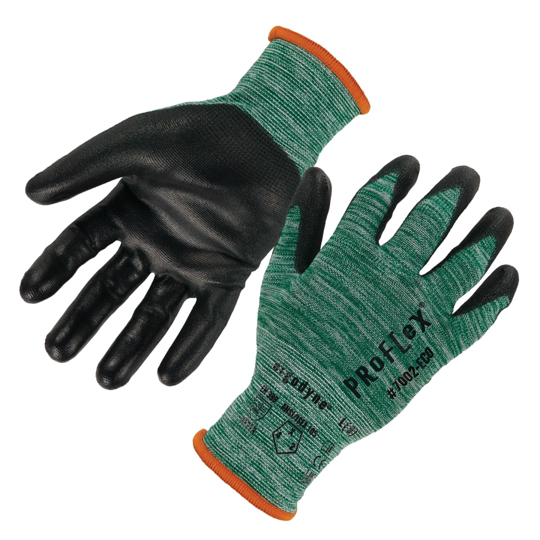 7002-ECO 1-pair 2XL Green Recycled Coated Gloves - PU - 15g