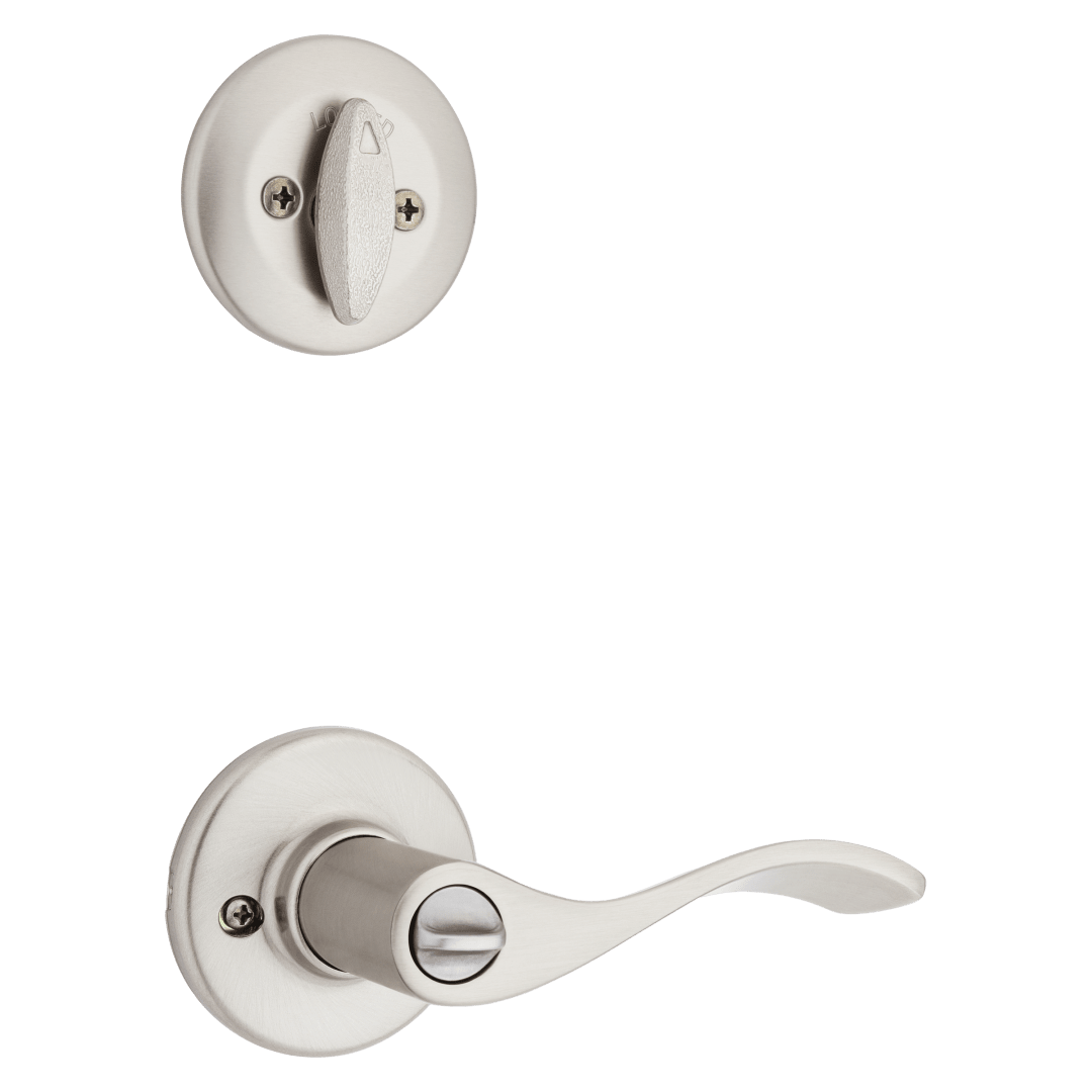 CS7451 Belmont Keyed Entry Lever and Single Cylinder Deadbolt Combo Pack featuring SmartKey Security™ in Satin Nickel