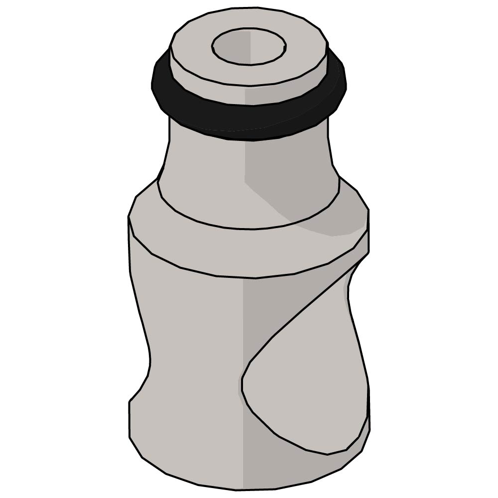 Door Stopper for 3/8" Thick Glass