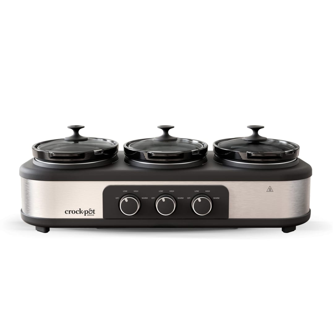 Crock-Pot Trio Slow Cooker and Food Warmer, Stainless Steel
