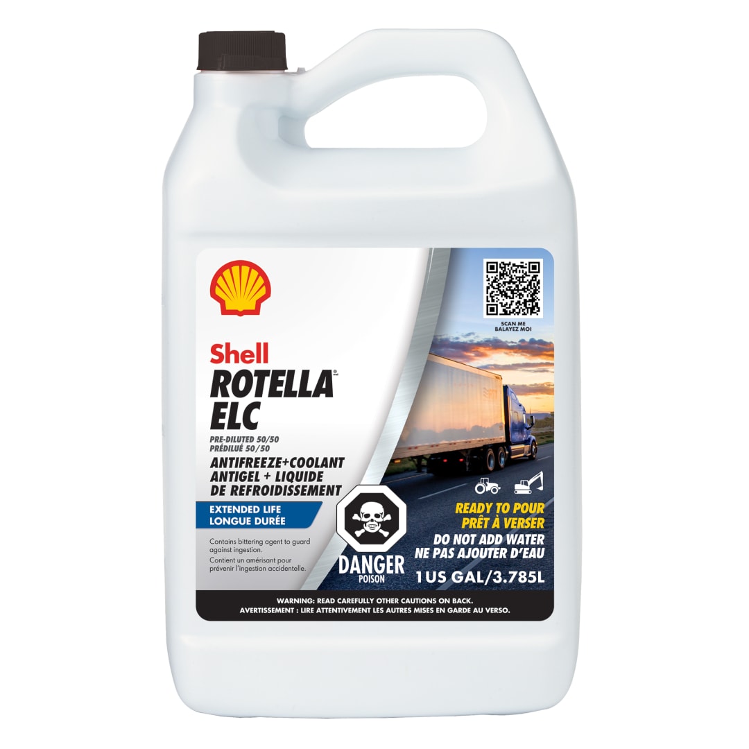 Shell Rotella Extended Life ELC Anti-Freeze + Coolant, Pre-Diluted 50/50, 3.785 Litre