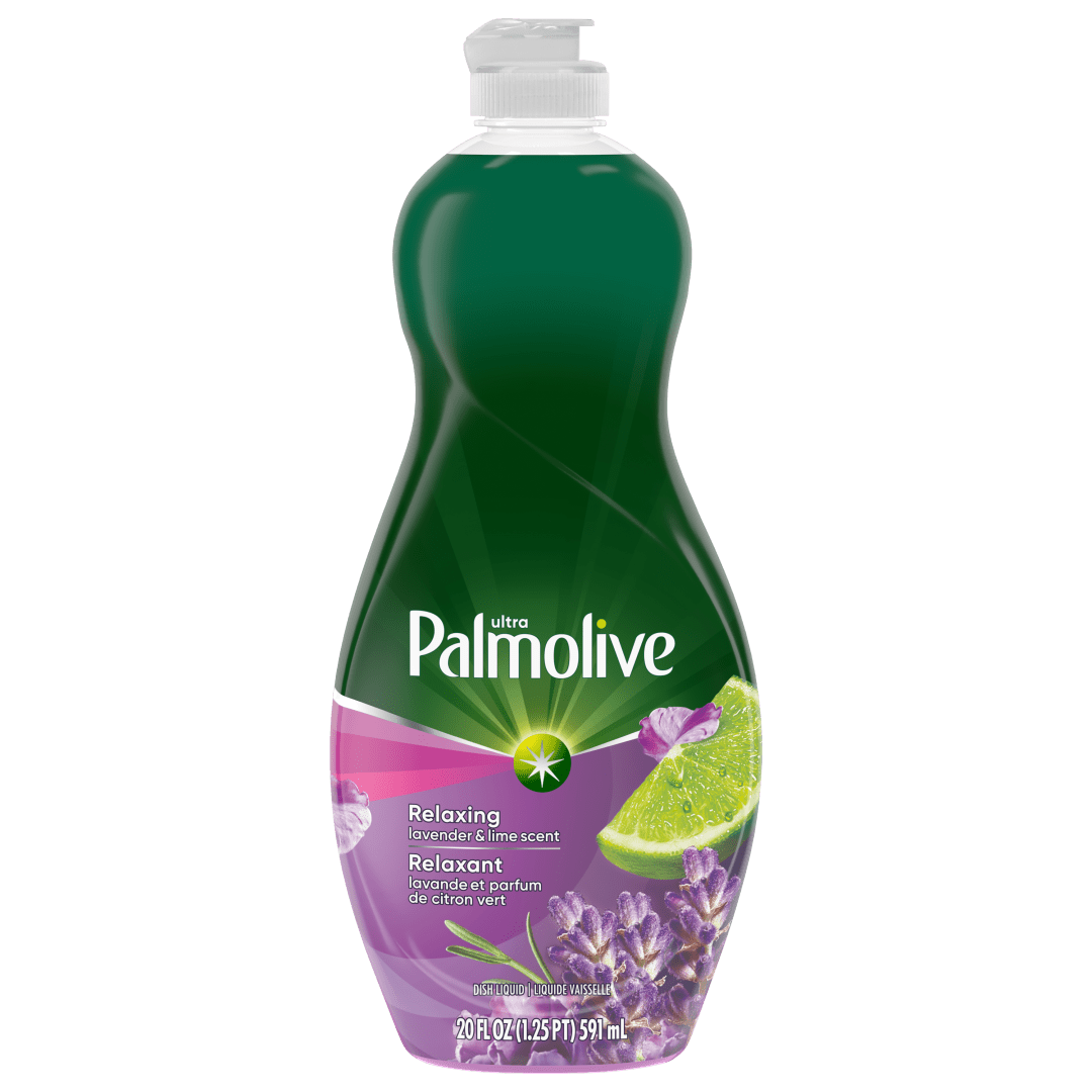 Palmolive Ultra Strength Liquid Dish Soap, Improved Formula, Tough on Grease, Odor-Fighting Technology, Lavender & Lime Scent, 20 fl oz