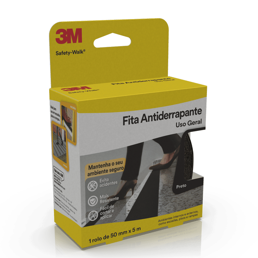 Fita Antiderrapante 3M™ Safety-Walk®, Preta , 50 mm x 5 m