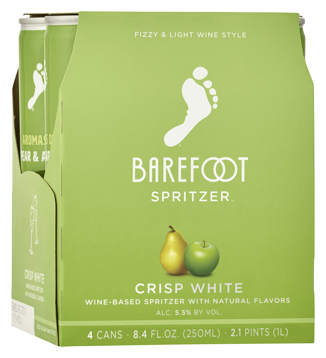 Barefoot Spritzer Crisp White Wine 1 Single Serve 250ml Can