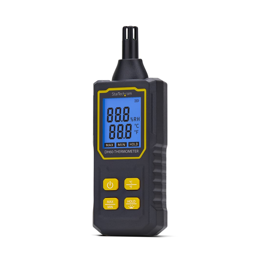 Portable Digital Thermometer Hygrometer Hold Max Min LCD