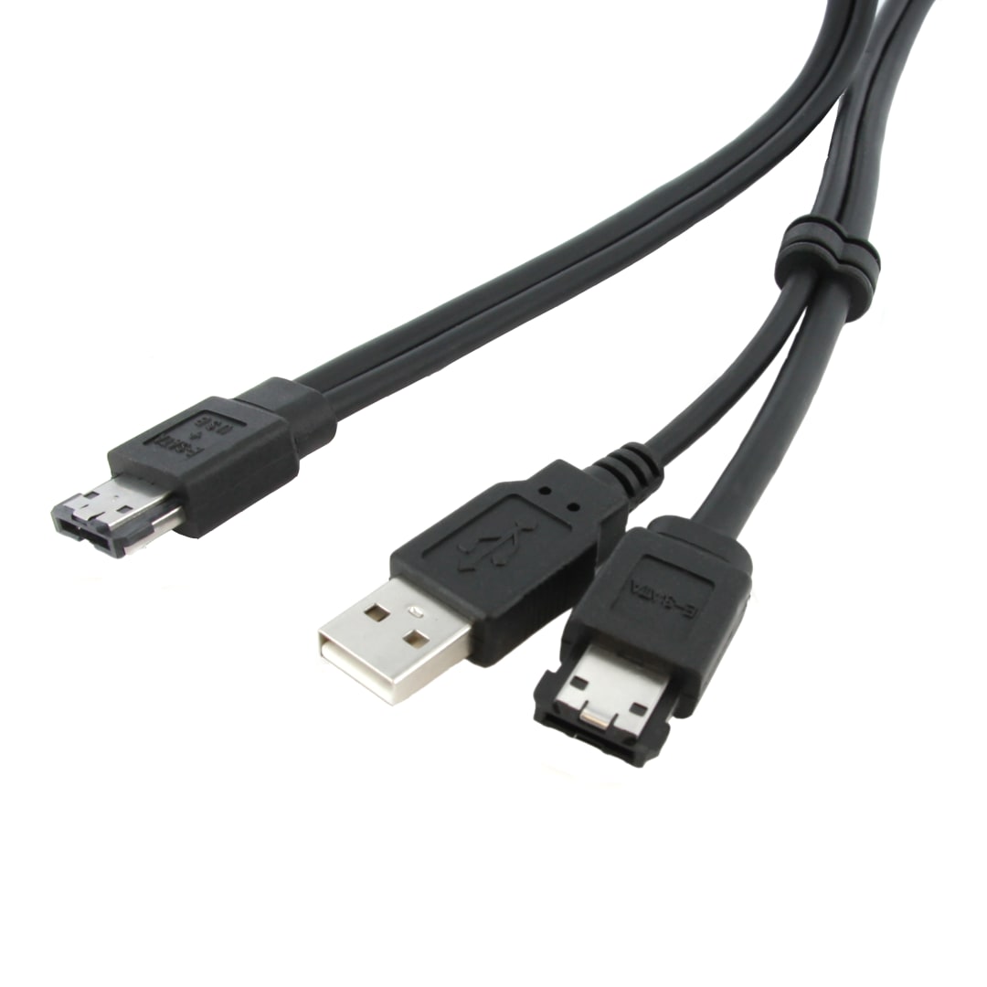 3 ft eSATA and USB A to Power eSATA Cable M M