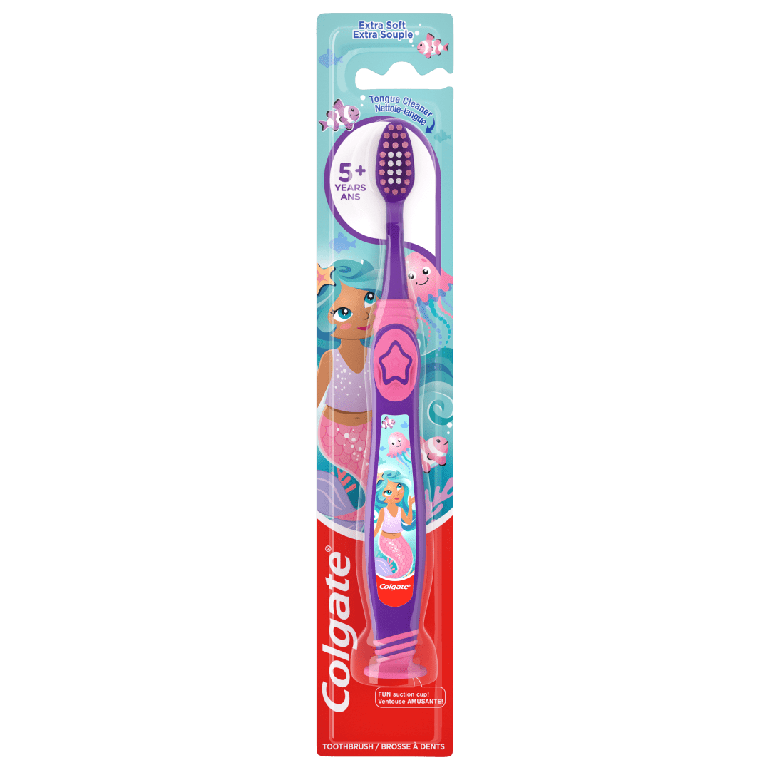 Colgate Kids Mermaid Toothbrush, Extra Soft for Children 5+ Years Old -1 pack