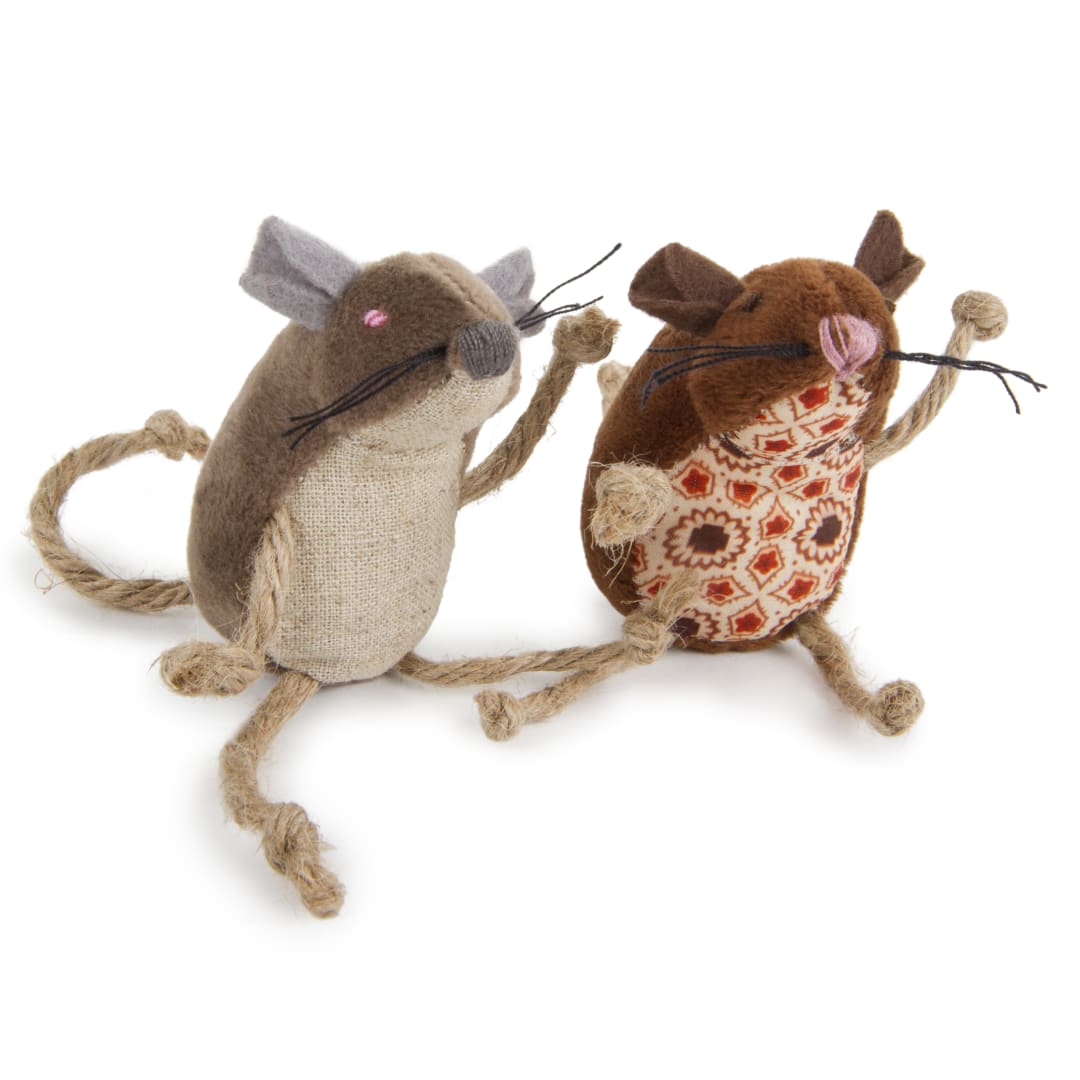 Petlinks Lil' Critters Mice (Set of 2) Plush, Catnip Cat Toy