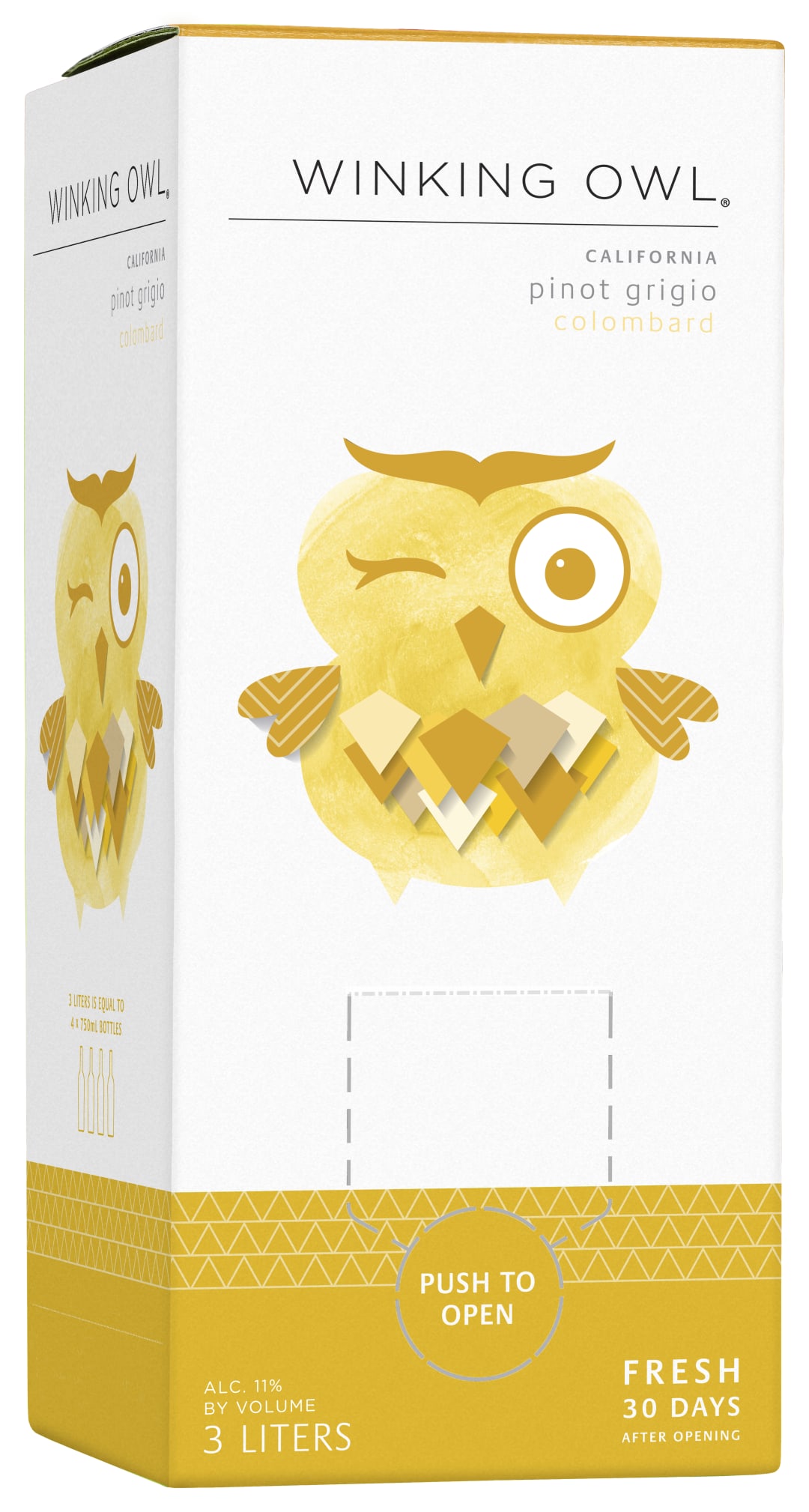 Winking Owl Pinot Grigio-Colombard White Wine Box 3L